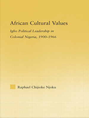 cover image of African Cultural Values